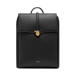 PIXIE MOOD – Lock recycled vegan leather backpack | Black pebbled *